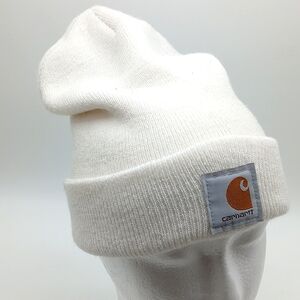 White Carhartt Beanie Hat One Size